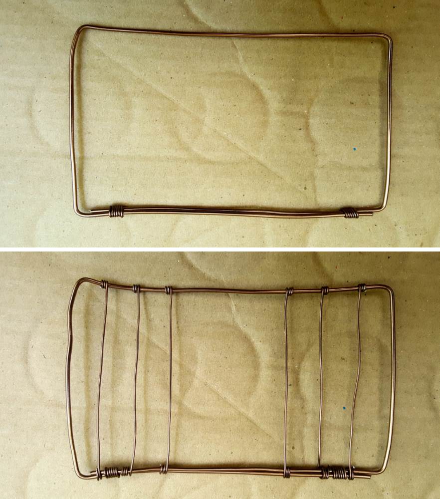 Wire work for the DIY fantasy fairy Daybed. #Fairygarden #wiredaybed #fairydaybed #fairyfurniture