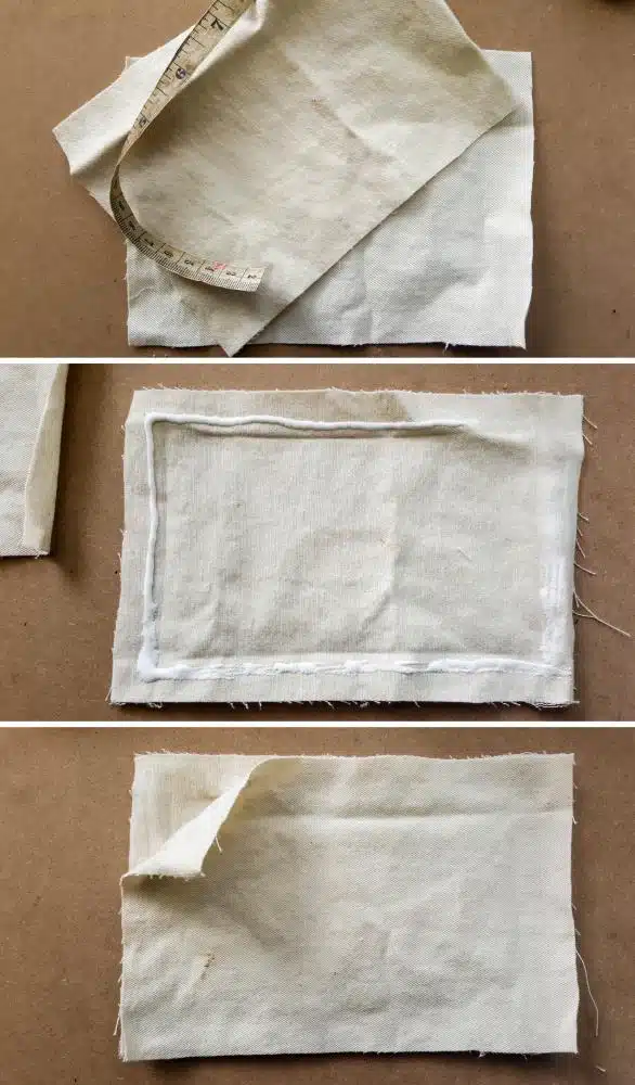 Making a no-sew tufted mattress for a fairy daybed #Fairygarden #wiredaybed #fairydaybed #fairyfurniture