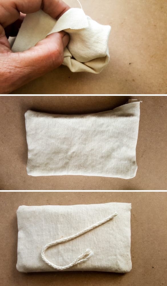 Making a no-sew tufted mattress for a fairy daybed #Fairygarden #wiredaybed #fairydaybed #fairyfurniture