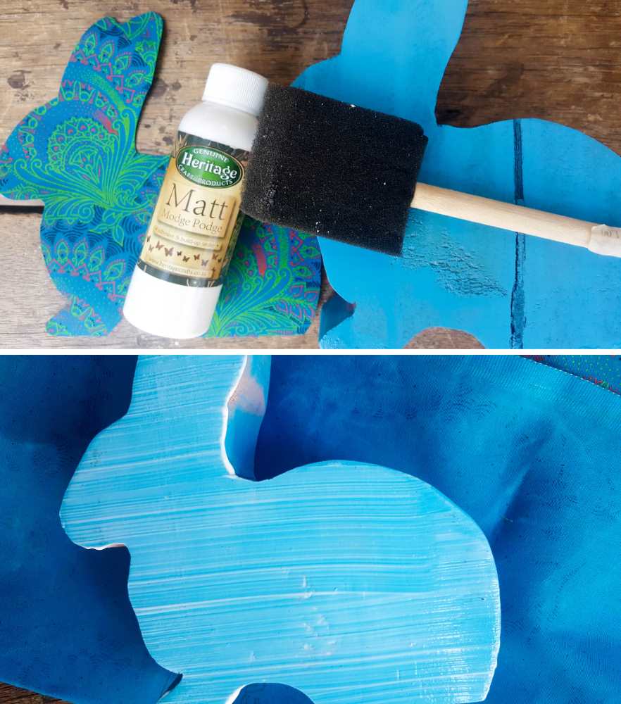 Add a touch of Africa to your Easter decor with this little shweshwe bunny. Easy to make #easterdecor #shweshwe #easterbunny #DaGamaTextiles #SouthAfrica