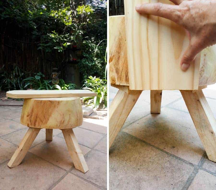 Putting the back on the llama chair. DIY Tutorial from A Crafty Mix #llamaDIY