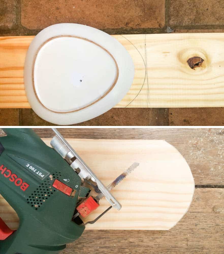 Putting the back on the llama chair. DIY Tutorial from A Crafty Mix #llamaDIY