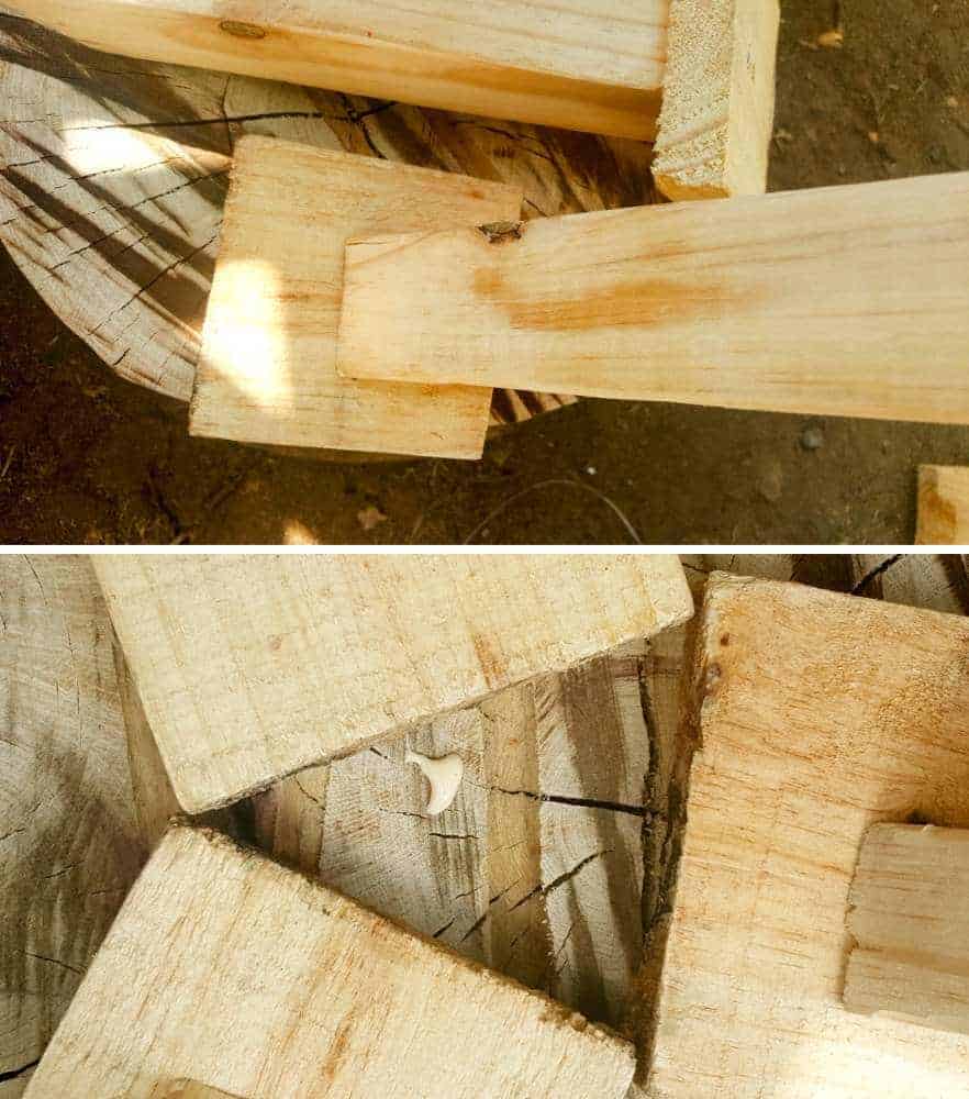 From tree stump to wooden stool. Full tutorial and a look into the lives of street artists in South Africa #StreetArtists #SouthAfrica #WoodenStool #TreeStumpRepurpose #ACraftyMix
