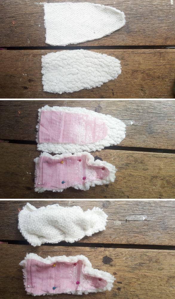 Making the ears for the chair. DIY Tutorial from A Crafty Mix #llamaDIY #DIYTutorial #LlamaChair