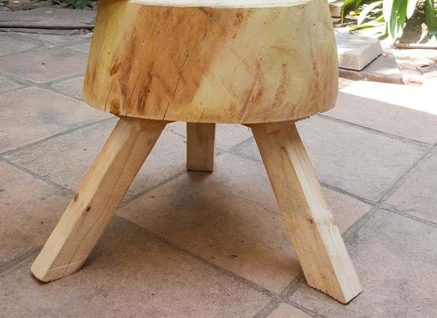 A wooden stool forms the basis of creating a beautiful no drama, llama