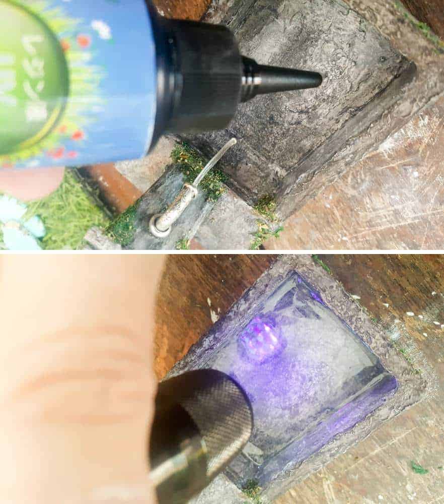 What you need to make water in the fairy water feature #DIYFairyWaterFeature #WaterFeature #FairyGardens