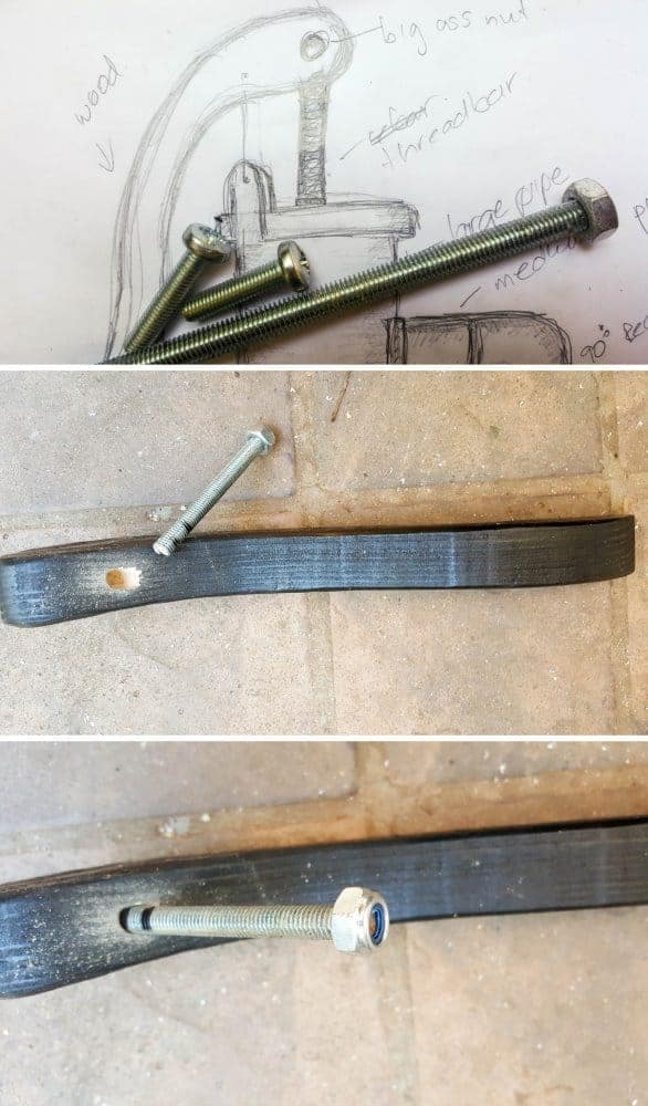 Adding a few nuts and bolts for authenticity #Fauxhandpump #antiquehandpumpDIY