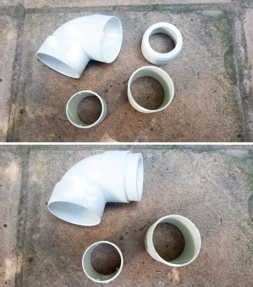 The PVC pipes and fittings needed for the water spout #antiquehandpump #DIYHandpump #waterfeaturepump #acraftymix