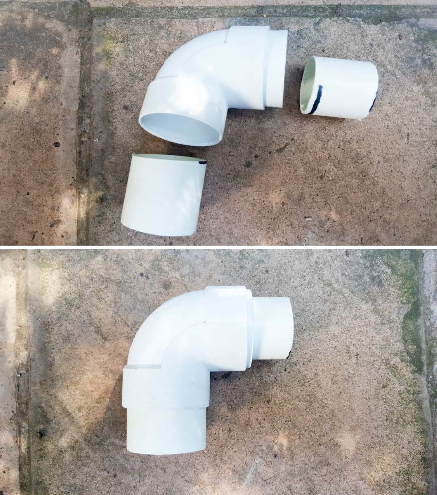 The PVC pipes and fittings needed for the water spout #antiquehandpump #DIYHandpump #waterfeaturepump #acraftymix