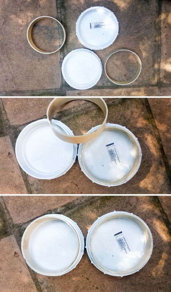 The PVC pipes and fittings needed to seal the hand pump #antiquehandpump #DIYHandpump #waterfeaturepump #acraftymix
