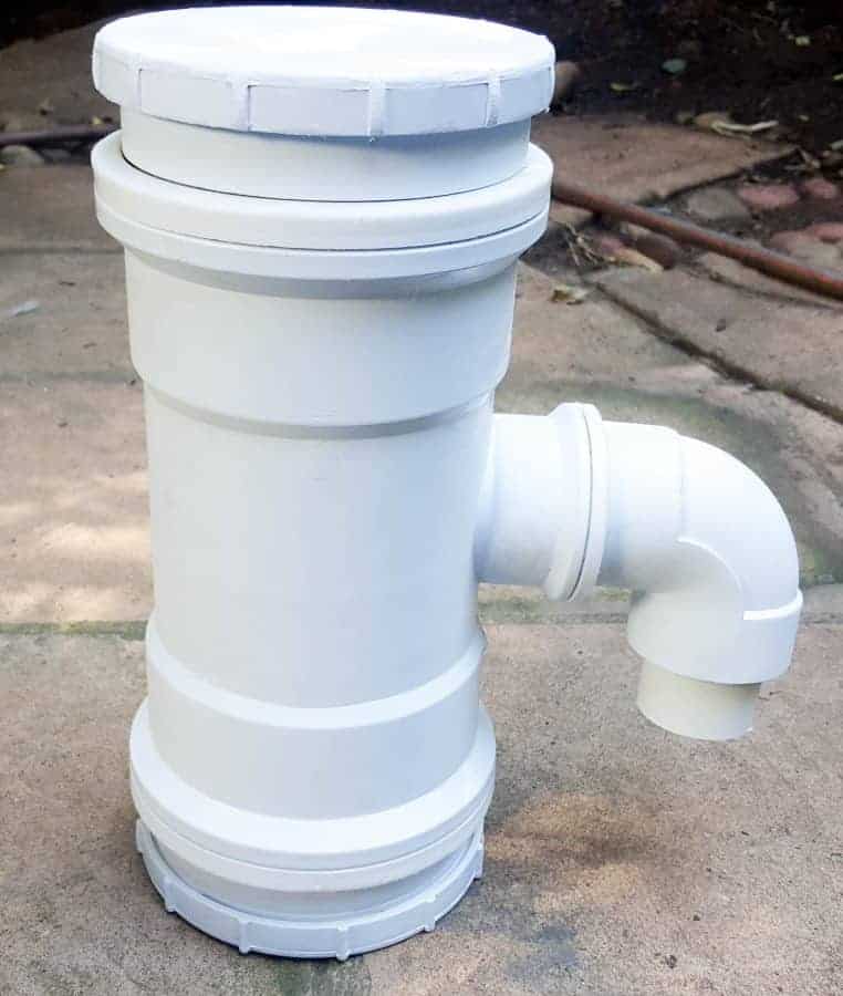 A mock up of the PVC pipes before painting and turning them inrto a faux antique hand water pump #paintingPVCPipes #DIYPaintingPVC #acraftymix #DIYTutorial #fauxhandwaterpump #antiquewaterpump