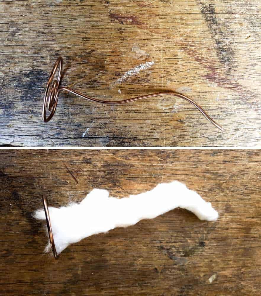Add more cotton wool to fill out the shape #FairyGarden #FairyVillage #FairyTutorial #ACraftyMix #CraftTutorial #FairyCraft