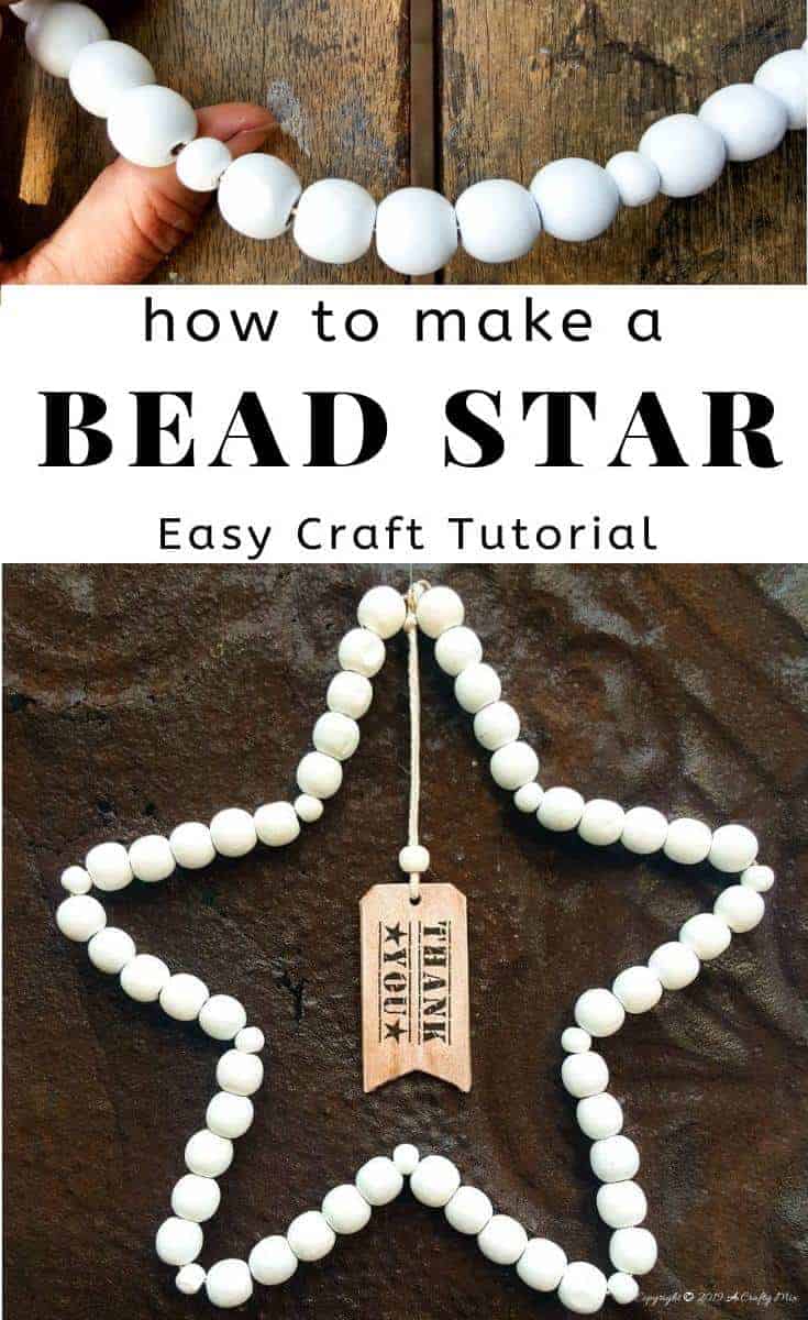Make this easy bead star as an appreciation gift for your co-worker or that someone special who went the extra mile. A great way to say thank you. #appreciationgift #thankyou #giftidea #easycraft #farmhousecraft #beadstar #acraftymix