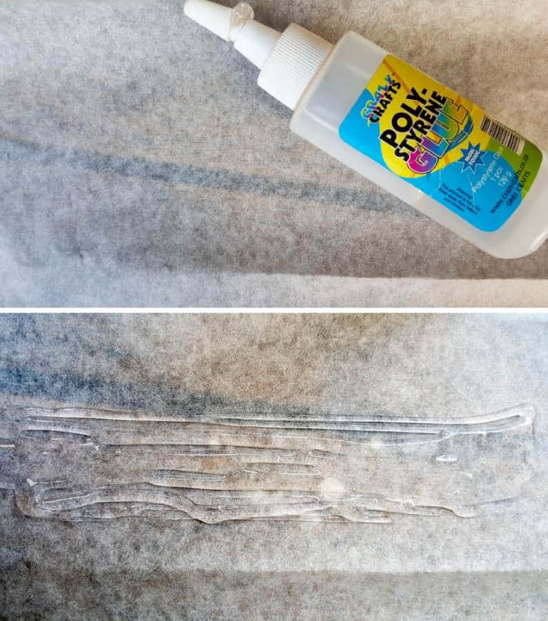 Making faux water for the floating teapot. Come see how to make your own #SucculentPlanter #FloatingTeapot #ACraftyMix #DIYTutorial #ForkRepurpose #CrazyCrafts