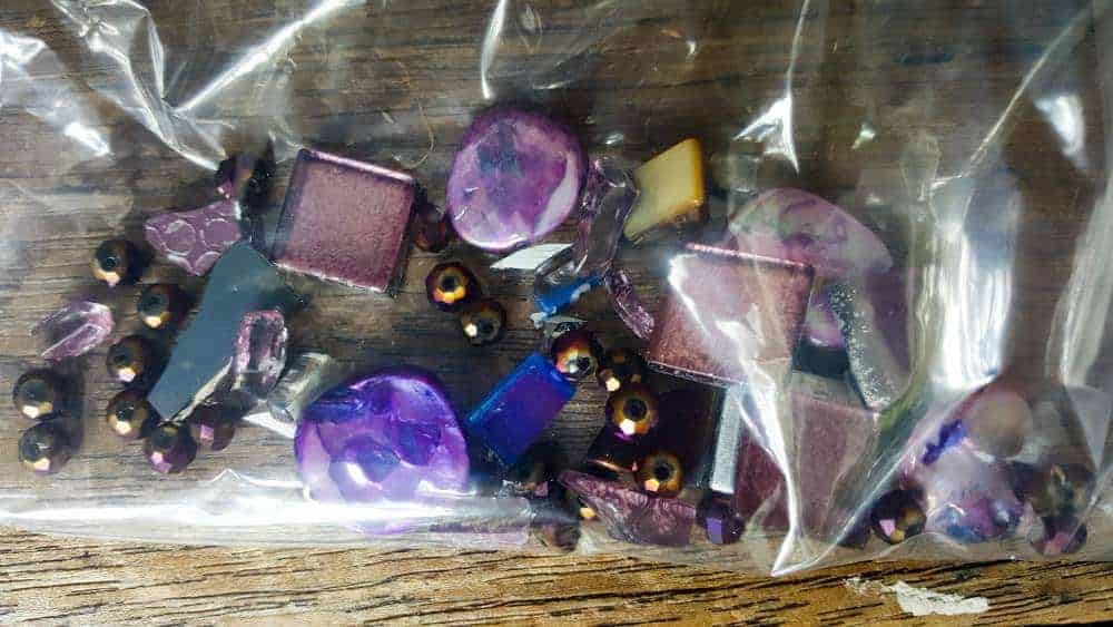 Store the mosaic bits you cut in ziplock bags to be used for another project #mosaicprojects #tipsandtricks #howtomake #mixedmediamosaic #acraftymix #unicornspit #mosaicart #mosaicideas #unicornart