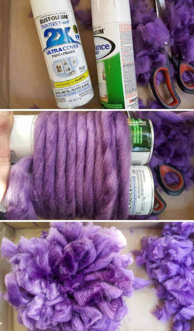 You can even use paint cans instead of toilet rolls to make a bigger pom pom. #pompom #craft #tricks #tips #easycraft #acraftymix