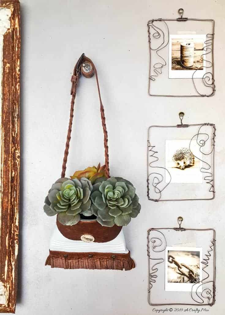 Personalize your space and your gallery wall with these super cute wire picture frames that you can make with this easy step-by-step tutorial! #pictureframesDIY #wirepictureframe #pictureframes #gallerywall #creativepictureframes #polaroid #Fujifilm #Instax #ACraftyMix