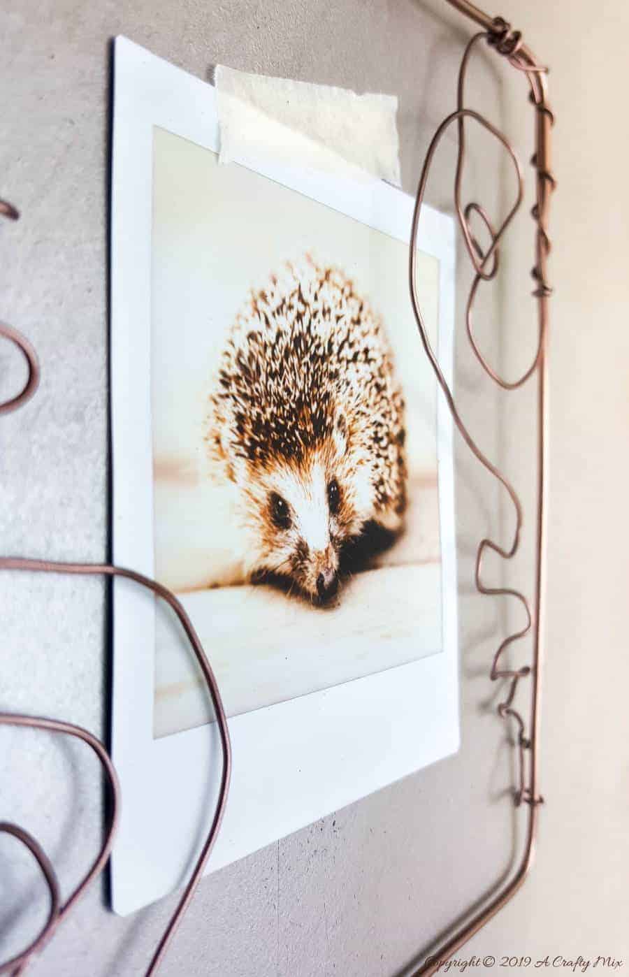 Personalize your space and your gallery wall with these super cute wire picture frames that you can make with this easy step-by-step tutorial! #pictureframesDIY #wirepictureframe #pictureframes #gallerywall #creativepictureframes #polaroid #Fujifilm #Instax
