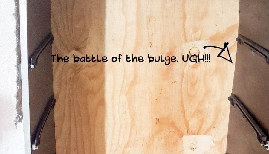 The humidity was playing havoc with the cheap cupboard. #Tipsandtricks #acraftymix #brokendrawers #quickfix #easyDIYfix
