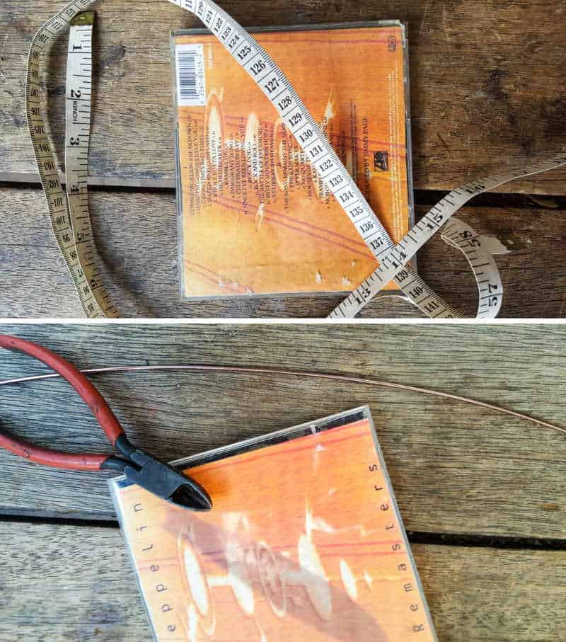 Measure your CD case and cut the wire 2 inches longer to make the basic wire frame #pictureframesDIY #wirepictureframe #pictureframes #gallerywall #creativepictureframes #polaroid #Fujifilm #Instax