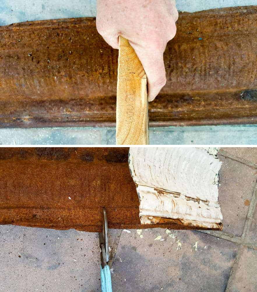 How to bend the tin ceiling tile #rusticbirdhouse #DIYbirdhouse #paintedbirdhouse #acraftymix #birdhouseideas #uniquebirdhouse