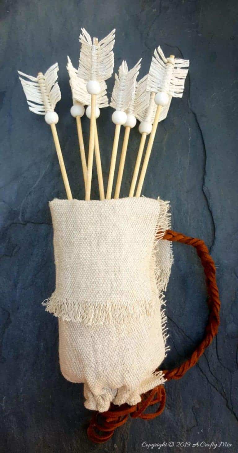 A Crafty Mix Nosew Quiver and Macrame Arrows DIY A Crafty Mix