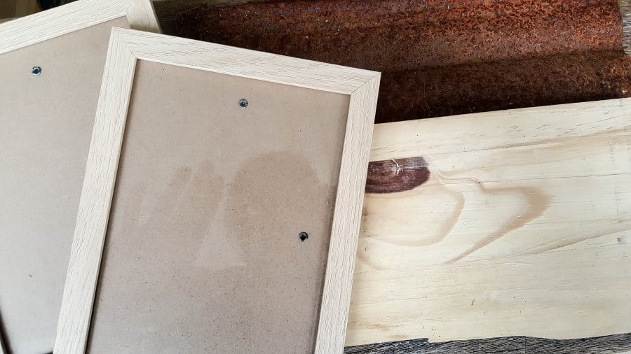 What you need to make the "Cracked Up" planter and how to turn picture frames into windows #UnicornSpitTechniques #Windowplanter #UnicornSpitRustEffect #FauxRustEffect #ACraftyMix #PictureFrameRepupose #UnicornSpitIdeas #PictureFrameCrafts #SpillingPlanter