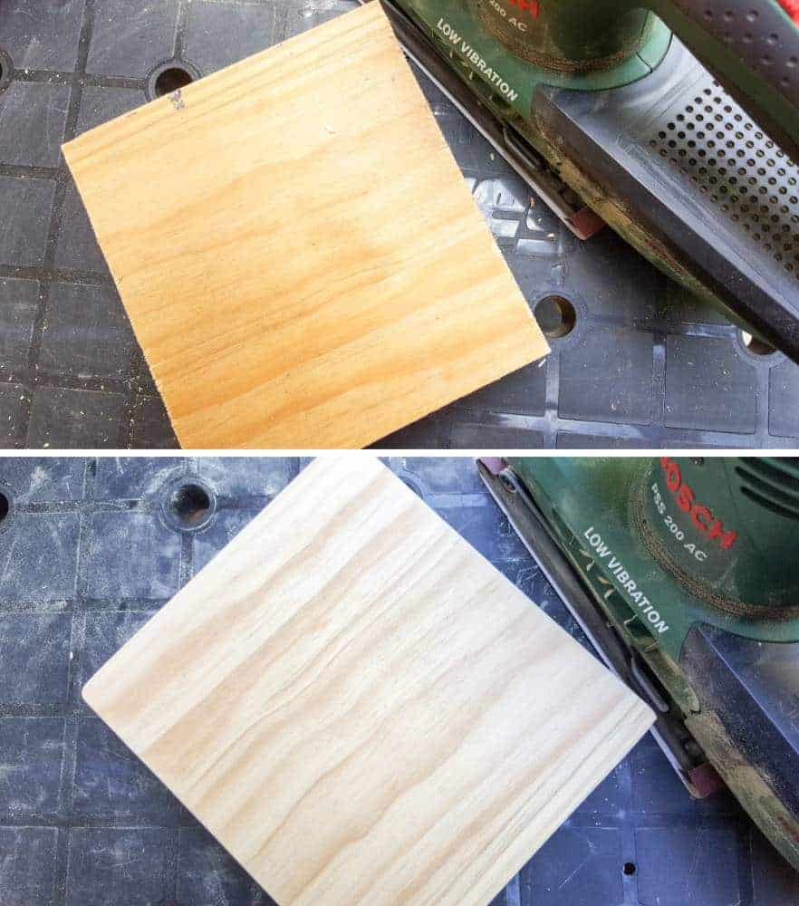 Cut and sand the block of wood smooth #DIYDogLeash #Leashholderideas #WoodLeashHolder #ACraftyMix #FreePrintable #ScottishTerrier #PetLeashHolder #DIYLeashHolder