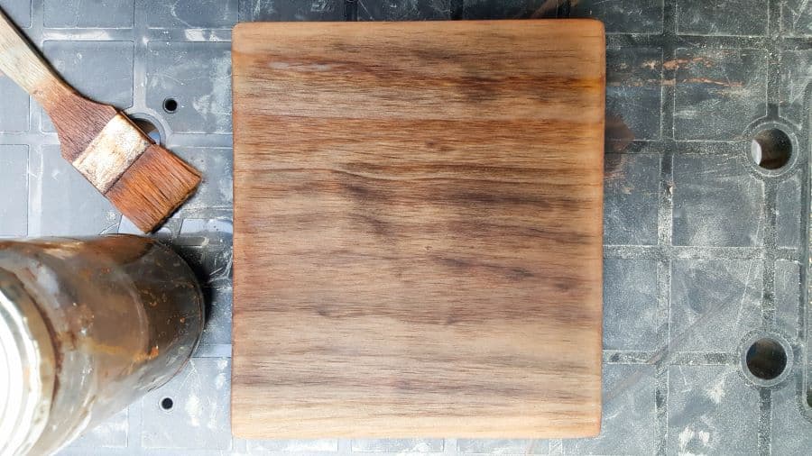 Stain or paint the block wood to suit your decor style #DIYDogLeash #Leashholderideas #WoodLeashHolder #ACraftyMix #FreePrintable #ScottishTerrier #PetLeashHolder #DIYLeashHolder