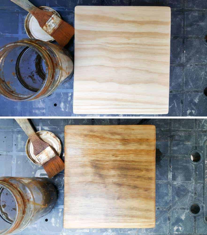 Stain or paint the block wood to suit your decor style #DIYDogLeash #Leashholderideas #WoodLeashHolder #ACraftyMix #FreePrintable #ScottishTerrier #PetLeashHolder #DIYLeashHolder