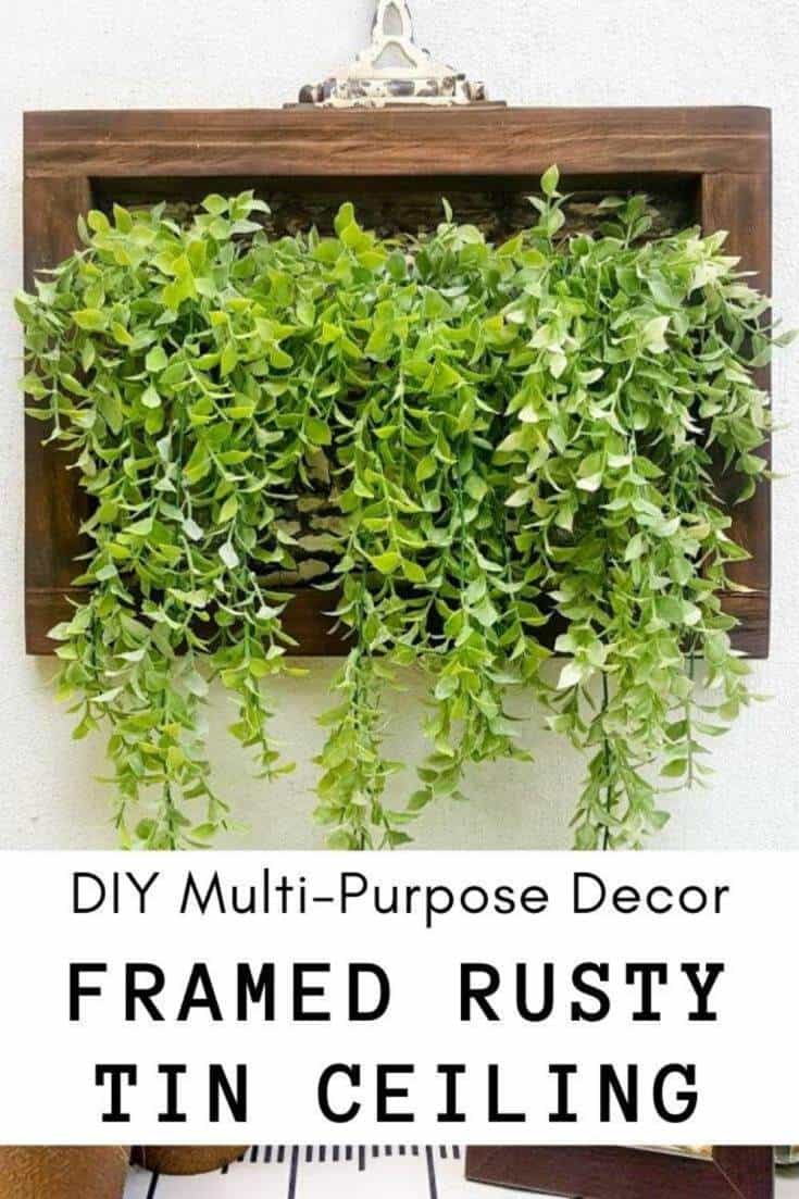 With Spring around the corner, it&rsquo;s time to start getting those outdoor spaces ready. Find out how we transformed a tin ceiling tile into this gorgeous planter and how you can change it into a candle holder with one small twist. #farmhousedecor #rusticdecor #acraftymix #farmstyledecor #springproject #diyhomedecor #ceilingtilerepurpose