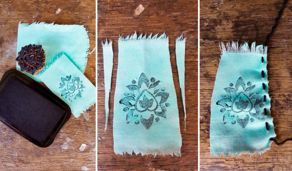 A fairy hammock dyed with Zia Teal Unicorn SPiT #FairyGarden #FairyGardenIdeas #ACraftyMix #FairyGardenDIY #FairyBeachDIY #FairyGardenIdeas #ClocheDecor #ClocheIdeas #WineGlassCloche #ClocheDIY #WineGlassRepurpose #UnicornSPiT