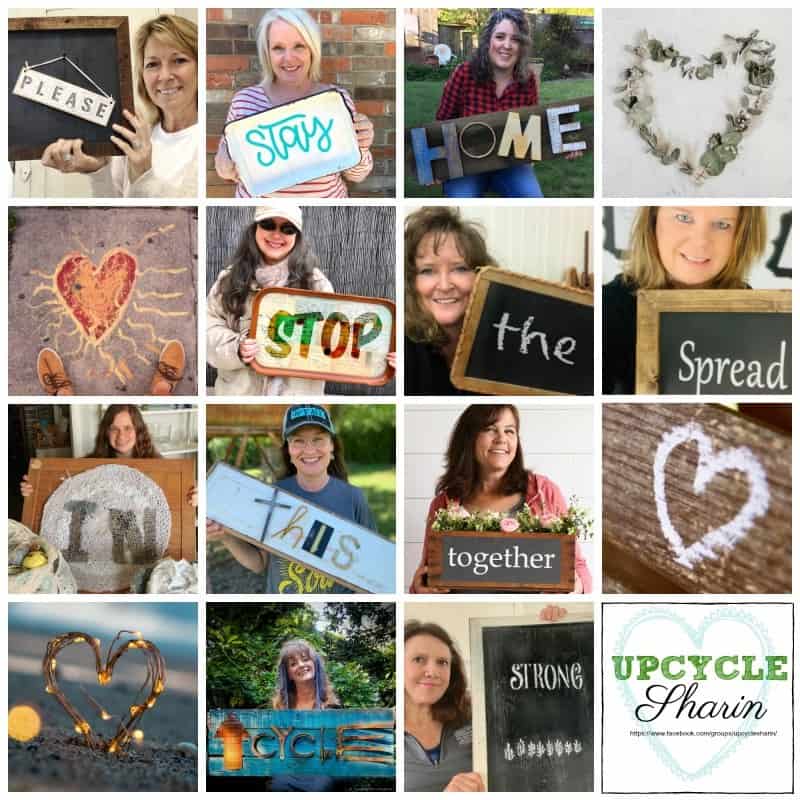 There are so many benefits to upcycling. Come meet some of the top upcycling bloggers and see how to make a scrap metal sign too. We're all in this together. #Upcycling #Benefits #UpcycleSign #ACraftyMix #RepurposedLetters #RustyAlphabet #UpcycleStrong #InThisTogether #UpcyclingIdeas