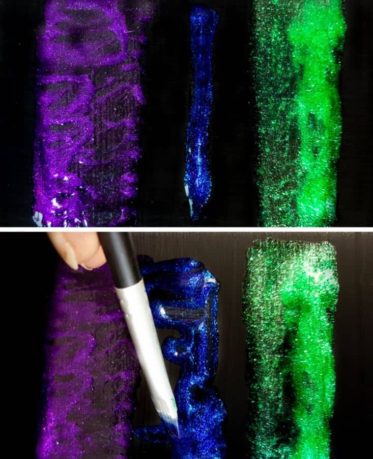 Blending and layering Unicorn SPiT on a black canvas to see how it intensifies the colors