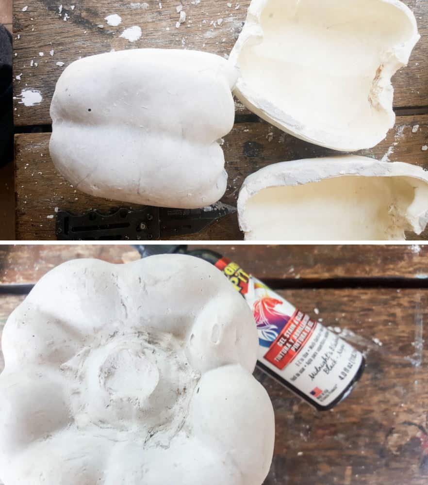 Glue the two green pepper halves together before applying the Unicorn SPiT