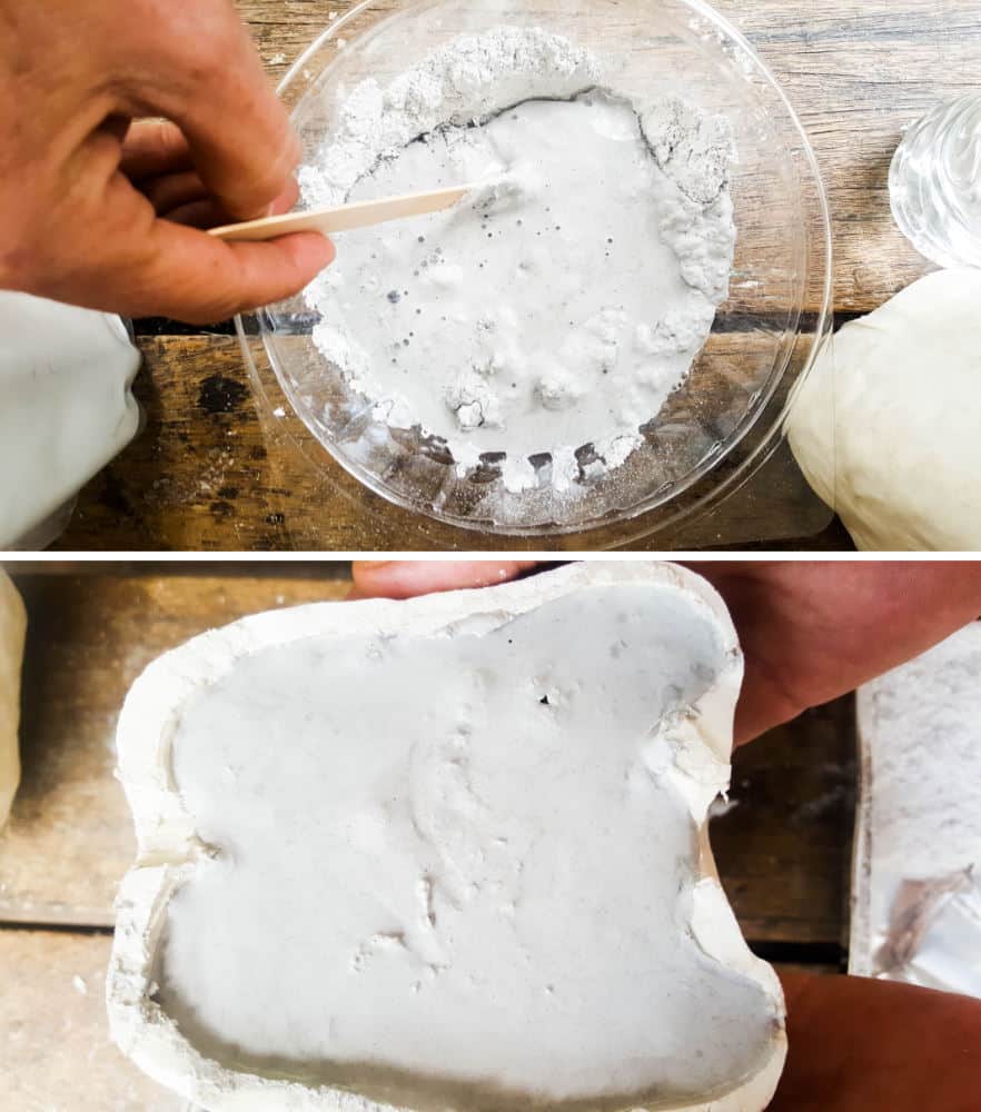 Mix up a batch of concrete and pour inside the green pepper
