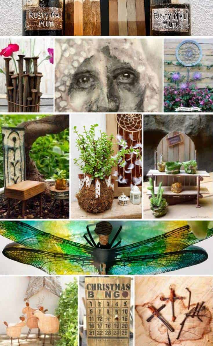 We searched high and low to find the most amazing rusty nail repurpose ideas and tutorials for you. So don’t throw them away until you’ve seen all the crazy creative things you can do with them. #rustynail #repurpose #recycle #DIYtutorial #acraftymix #repurposetutorials #rustynailideas #rustynailcrafts #repurposednails
