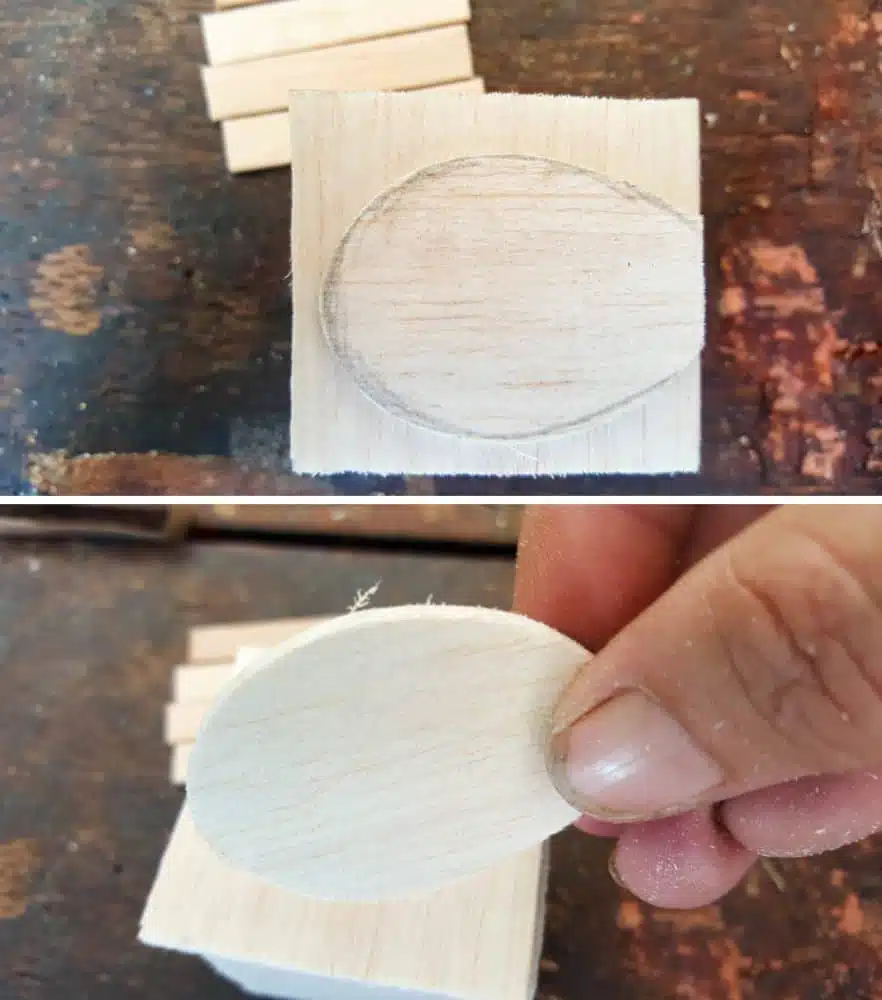 Cut a seat from the balse wood using a sharp craft knife. Sand and rough bits