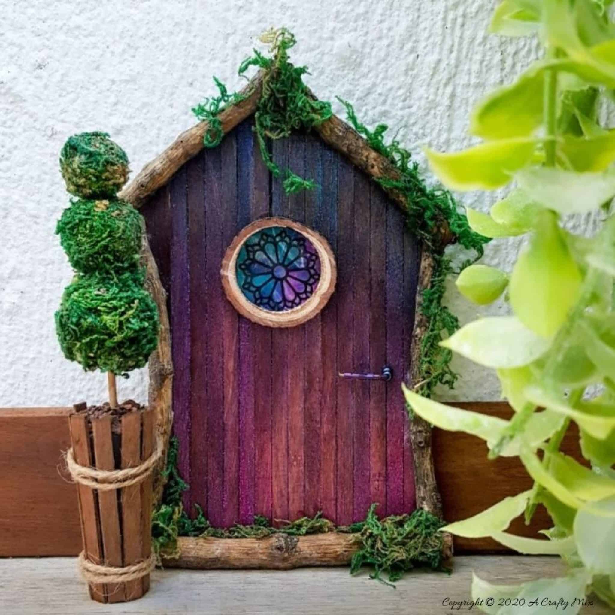 How To Make a Stained Glass Fairy Door A Crafty Mix