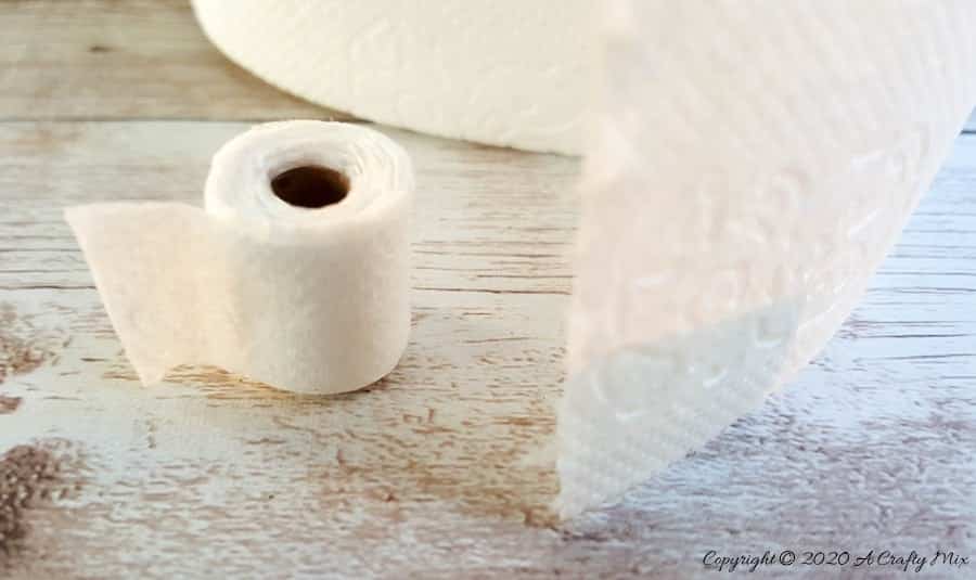 The video tutorial will show you how to make tiny toilet paper and includes step-by-step instructions to make a cute toilet paper crate too