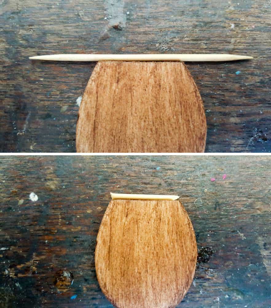 Making the hinge for the toilet seat - step 1