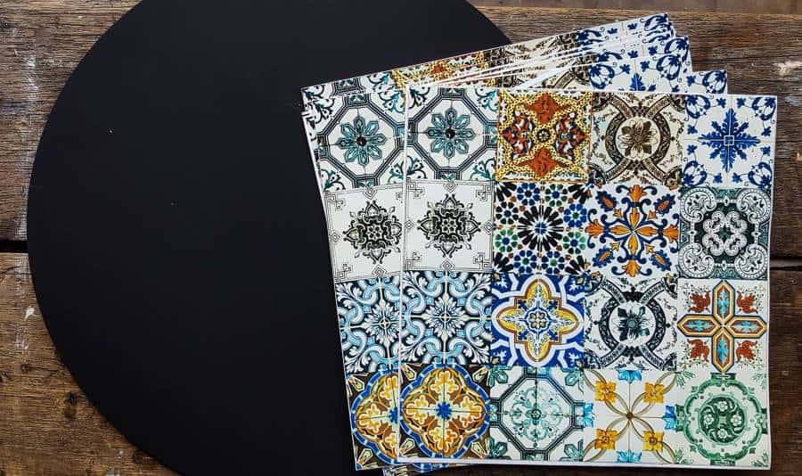 A collection of Moroccan styled vinyl tiles