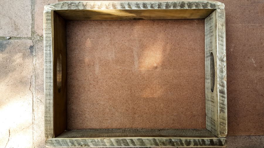 Leave the shadow box frame to dry