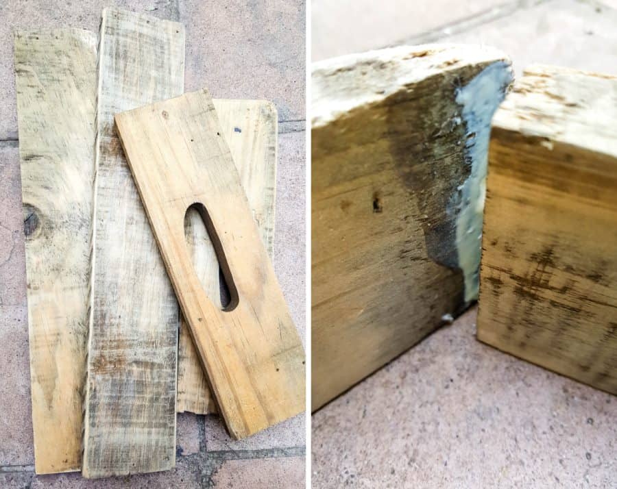 Use scrap pieces of wood and cut according to your shadow box dimensions. Glue and screw together