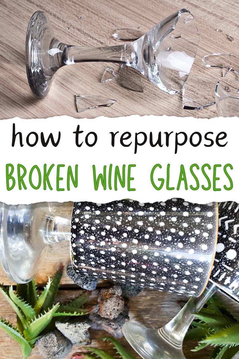 Turn trash into treasure and add a touch of class and whimsy to your d&eacute;cor with these gorgeous DIY broken wine glass stem planters. Easy to follow tutorial with step-by-step instructions