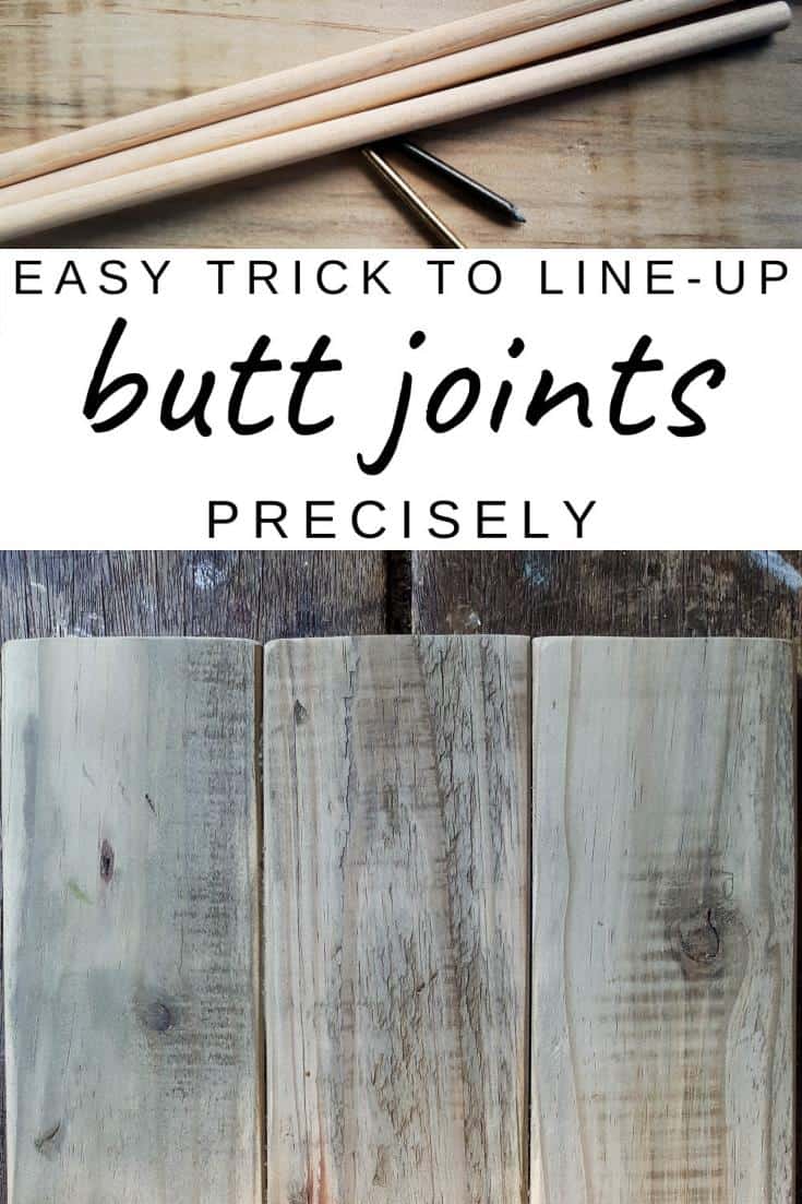 Here's an easy trick to line up butt joints precisely when you don't have any fancy tools. #ButtJoints #Tipsandtricks #woodworking