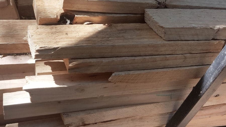 Our pile of scrap pallet wood