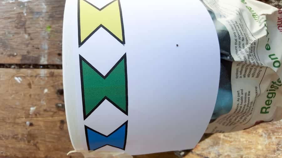 Mock print the Ndebele printables to check that they fit all the way around the terracotta pots