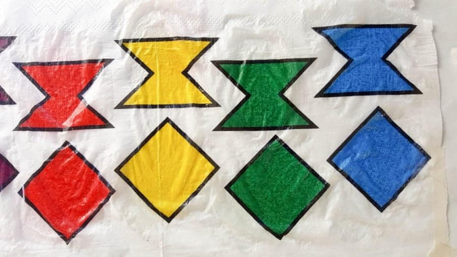 Transfer the printed napkins onto wax paper before applying mod podge