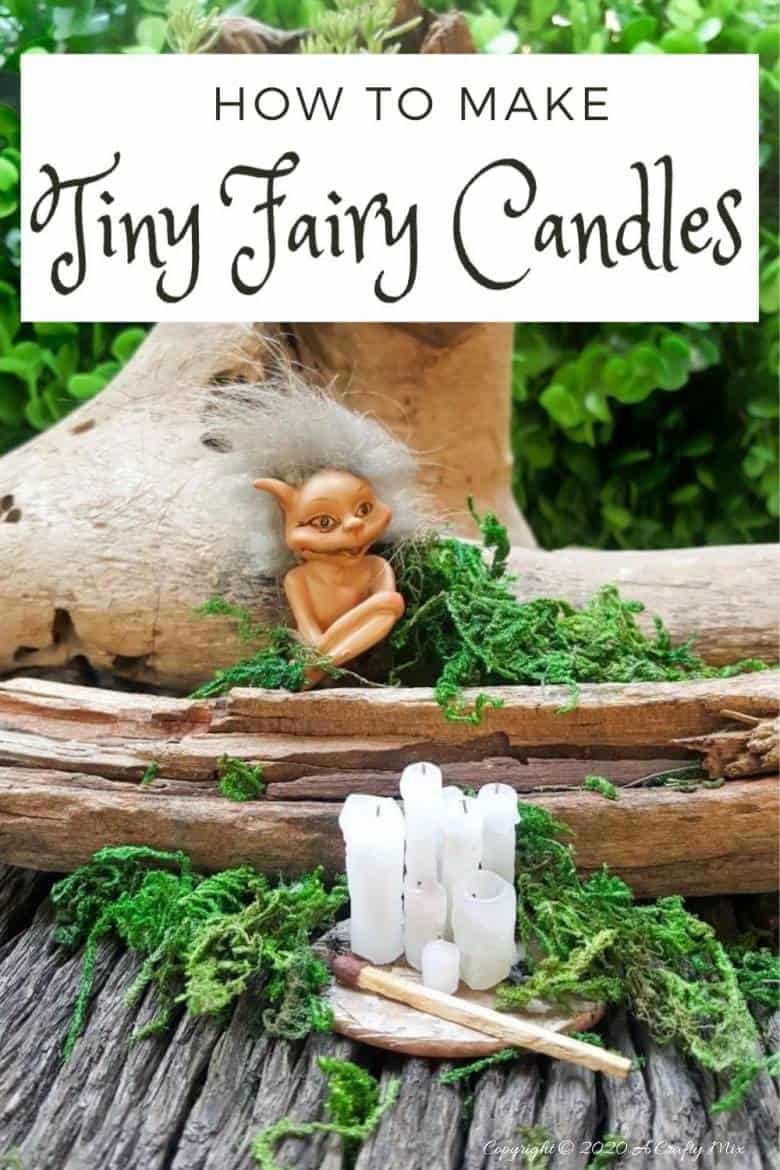 Human beings aren&rsquo;t the only creatures who love candles, the fae folk are fans too. Here's a quick and easy way to make a whole bunch of real fairy candles in no time at all. Perfect for your doll's house or if you just want to spoil your little friends #fairycandles #miniaturecandles #acraftymix #miniaturetutorial #tinycandles